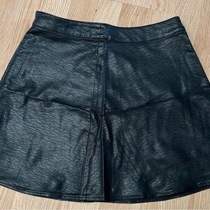 Divided Black Mini Skirt Faux Leather